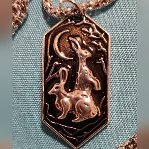 Silver Pendant Necklace with Animal Design